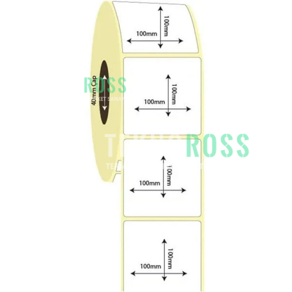 100mmx100mm Termal Etiket 500 Sarım