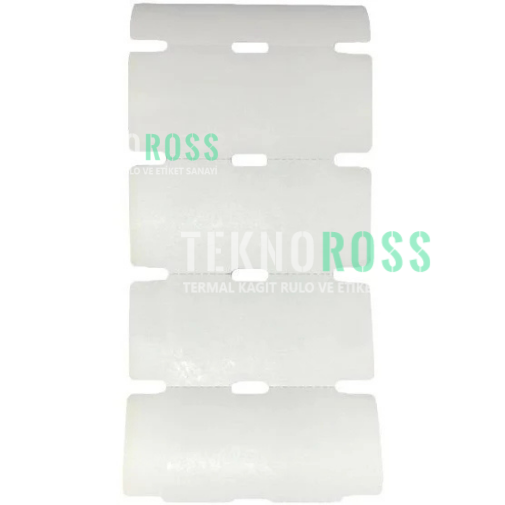 80×38 Termal Karton Raf Etiketi 3 Delikli 500 Sarim